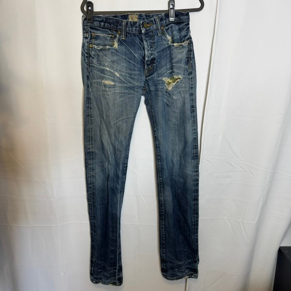 Prps Selvedge Distressed Camo Patch Button Fly Je… - image 2